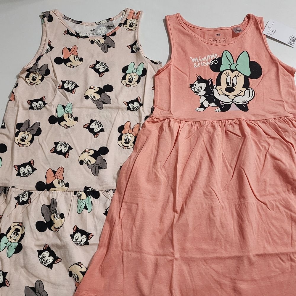 H&M x Disney Girls Minnie Mouse & Figaro Dress Set Size 6x NEW with Tags